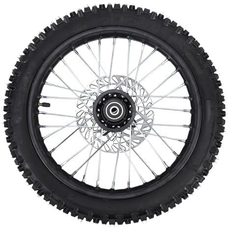 Ausla 14 Zoll Dirt Bike Vorderrad Felge Reifen 60/100-14 2.5-14 Montage mit 12mm Achse & 190mm Bremsrotor für 110mL 125mL Pit Dirt Bikes
