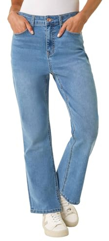Roman Petite Bootcut Stretch Jeans for Women UK - Ladies Everyday Autumn Winter Comfy Soft Evening Vacation Work Party Night Out