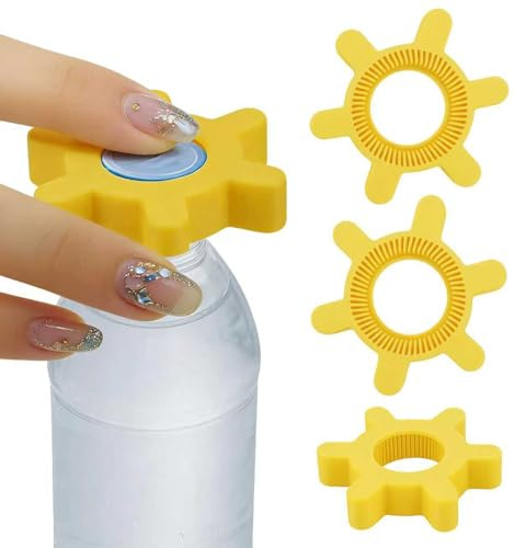 3 Pcs Plastic Water Bottle Openers, Easy Grip Bottles Cap Opener for Seniors and Weak Hands, Multi-Purpose Kitchen Gadgets, Ergonomic Lid Openers for Soda and Beverage Bottles,Bottle Opener Keyring