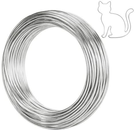 KINGLAKE 2mm Aluminium Craft Wire 30m Silver, Bendable Modelling Metal Wire for Jewellery Making, Sculpting, Bike Models, Bonsai Training, Floral Arranging, Skeletons, Wire Weaving and Crafting