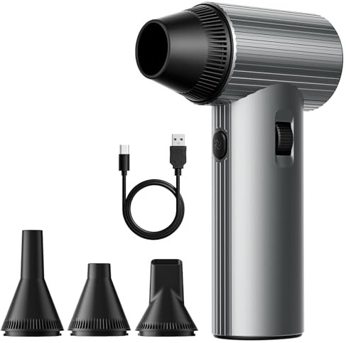 Souffleur d’air sans Fil et Rechargeable Hifound pour Nettoyage PC, 300 000 TR/Min – Souffleur d’air Puissant avec Vitesse Variable Continue pour Ordinateurs, claviers, Maison et Voiture