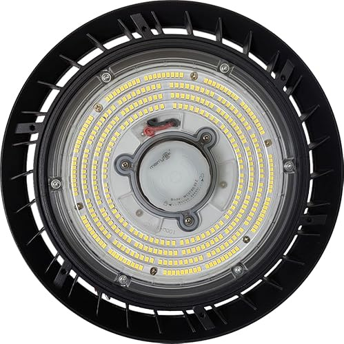 Berger & Schröter | LED Strahler UFO High Bay Light Hallenstrahler 100 W, Energieeffizienzklasse D, 12000 Lumen, 6000 K Weißlicht, IP66, Bewegungssensor