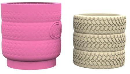 Elegant Tyre Sturdy Silicone Portable for Resin and Clay Creative Flower Pots Pen Holder Cast Craft Supplies Planter