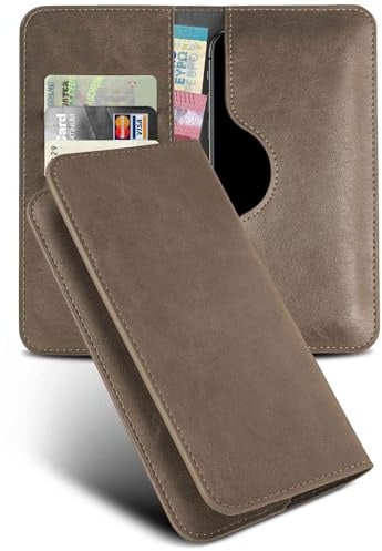 moex Purse Case für Motorola Edge 60 Neo Handytasche mit Geldbörse, Klapphülle aus PU Leder mit Kartenfach, Flip Case Schutzhülle 360 Grad Rundumschutz Booklet Lederhülle, Taupe