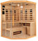 HOME DELUXE - Cabine infrarouge SAHARA XXL - 150 x 150 x 200 cm - pour 2-3 personnes, 8 radiateurs à spectre complet, bois : hemlock I Sauna infrarouge, sauna, cabine chauffante, infrarouge