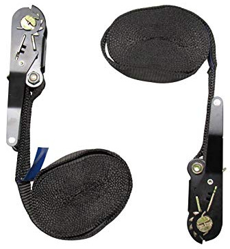 x2 Black 50MM 8M 5 Ton Endless Ratchet Straps - 5000KG Metre Tie Down Lashing