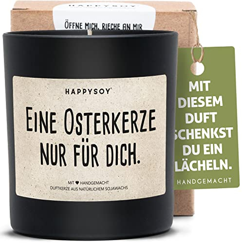 Osterkerze Duftkerze im Glas mit Spruch aus Soja - natürlich handgefertigt vegan - kleines Geschenk Geschenkidee beste Freundin Freund Mama Papa Kollege Kollegin Oma Opa - Ostergeschenk