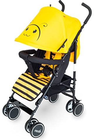 The Moon Brand Safari Baby Kinderwagen – Tierthema Regenschirm Kinderwagen mit Kapuze – kompakter leichtester Kinderwagen für Reisen – Liegender Aufbewahrungskorb, Schultergurt – 0 m + (bis zu 18 kg