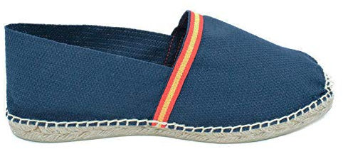 Playera para Hombre Alpargata Yute ESPARDEÑAS Zapatilla Esparto Marino (Azul, 41)