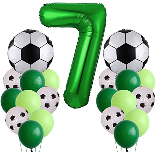 Fußball Geburtstagsdeko 7 Jahr, 7. Fußball Geburtstag Deko, 7. Fussball Deko Geburtstag Kinder, 7. Deko Junge, Luftballon 7. Luftballon für Fussball Party