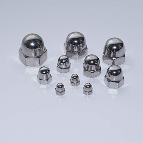 Hutmuttern M20 10 Stück Sechskant-Hutmuttern hohe Form DIN 1587 A2 Edelstahl