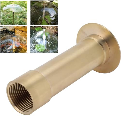 Yuecoom Fountain Nozzle, G1 DN25 Female Thread Brass Detachable Bell Water Fountain Nozzle Spray Head Pond Sprinkler for Garden