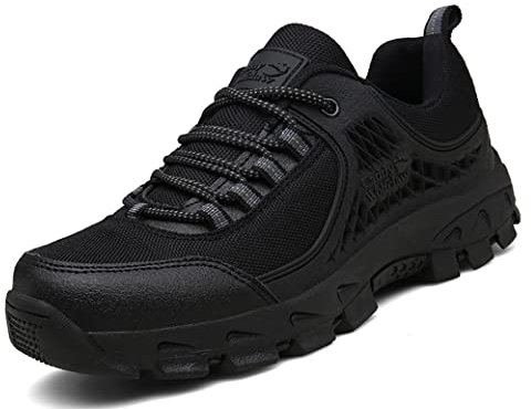 IYVW CaddyWolfclaw A938 SWAT Uomo Tattico Stivali di Pelle con Cerniera Scarpe Alti nero 42 EU