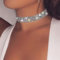 Atentuyi Strass Choker Halskette Zirkonia Tennis Halskette Sparkly Crystal Choker Silber Strass Kette Halskette Schmuck für Frauen und Mädchen