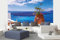 Vlies Fototapete INSEL SANTORINI 375 x 250 cm (inkl. Kleister) - Vlies Tapete, Wandtapete, Wandbilder - Tapete für Wohnzimmer Schlafzimmer, Büro, Küche - Montagefertig