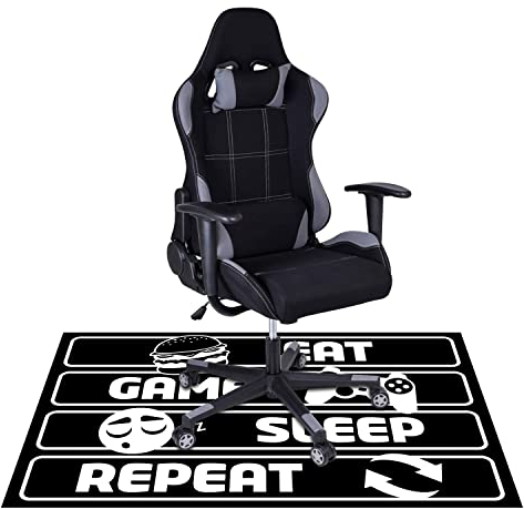 Ferocity | Tappetino protettivo per sedie da ufficio | 90x140cm | per scrivanie in ufficio | Antiscivolo | Resistente ai graffi | per pavimenti duri | Model Gamer Repeat [161]