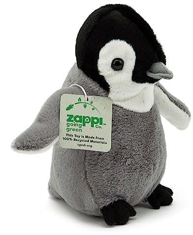 Zappi Co 100% recyceltes Plüschtier, Pinguin Küken (22cm Breite) Weiches, kuscheliges, umweltfreundliches Tiersammlung für Neugeborenes Kind Erstes Kind