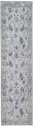 RugVista, Gizani Oriental, Teppich, 80 x 300 cm, Läufer, Kurzflor, Modern, Oeko-TEX Standard 100, Wohnzimmer, Schlafzimmer, Esszimmer/Küche, Flur, Büro, Nur chemisch reinigen, Blau