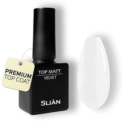 Slian Top Matt ohne Schwitzschicht zur Versieglung der Maniküre - Schadstofffreies UV-Polish Gel - Versiegler für das perfekte Finish - Matt, kratzfest, stoßfest