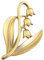 Broches 2 Pièces D’Or Muguet Broche Dames Broche Galvanisé Corsage