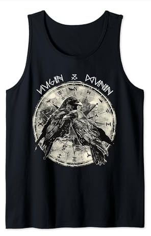 Hugin & Munin die Raben Odins Wikinger Kelten Valhalla Rabe Tank Top