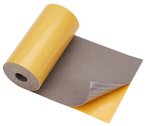 BENECREAT - Cinta de reparación de tela de algodón, 10 x 200 cm, color gris para reparación de sofás, sillas, asientos de coche, fundas de barco, grosor de 1 mm