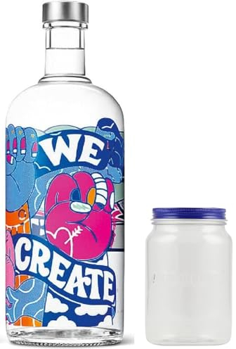 Absolut Vodka Together We Create 40% Vol. 1,0 Liter Pink Hand incl. Absolut Jar