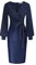 GRACE KARIN Womens Formal Cocktail Party Sequin Dress V-Neck Long Sleeve Evening Dress Going Out Navy Blue M