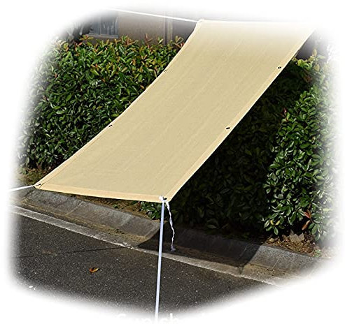 Telo ombreggiante per pergola su misura con occhielli 90% protezione solare parasole baldacchino beige 2x6m