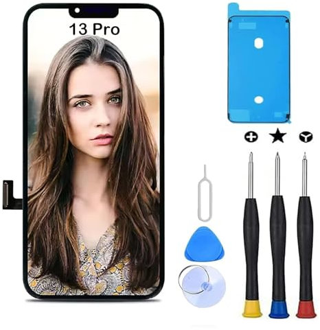 CLWHJ for iPhone 13 Pro Screen Replacement,iPhone 13 Pro Display 3D Touch LCD Digitizer Screen Digitizer Touch Repair Part with Repair Tools Kit (6.1 iPhone 13 Pro Screens)