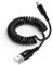 Cavo USB Type-C Spirale, [0.4m-1.8m] Cavo USB A a USB C Cavetto USB Cellulare C Cavo Ricarica Rapida Type C per Android Auto, Samsung Galaxy A55 A35 A25 A15 S24 S23+ S22 S21 S20 FE Flip6, iPhone 16/15