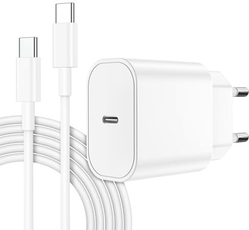 iPhone 17 16 15 Ladegerät, 20W USB C Adapter mit 1M Ladekabel, iPhone Charger, USB C Netzteil Stecker Schnellladekabel für iPhone 17 16 15 Pro/Pro Max/Plus,iPad 12.9/11/Air 2024