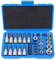 34 Pièces Jeu de Douille Torx, Robuste et Facile à Utiliser, Douille Torx Femelle, Multifonctions, Torx Femelle, pour Voiture, Réparation de Vélo, Travaux Ménagers (bleu)