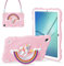 XZC Coque pour Samsung Galaxy Tab A8 10,5 (SM-X205N/X200N/X207) 2021/2022 Licorne Coque de protection résistante aux chocs avec bandoulière réglable (rose)