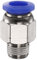 QUARKZMAN Push to Connect Fitting 8mm Tube OD x 1/8 NPT Thread Male Straight Quick Connector Copper Air Line Hose Fittings for Industry Air System PC8-N01, Blau