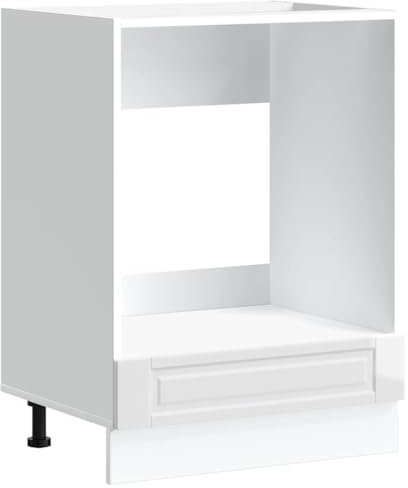Tomostar Oven Cabinet, Kitchen Base Cabinet Porto High Gloss White Engineered Wood