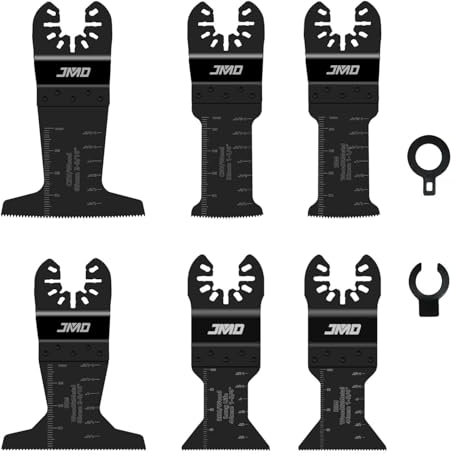 Juego de 8 hojas de sierra oscilantes de carburo para uso general, accesorio de herramienta eléctrica para clavos, madera, yeso, yeso, PVC