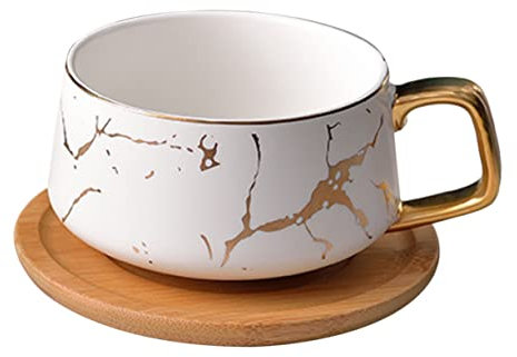 Happyyami 1set Tazze Da Caffè Eleganti Ceramica Con Design Delicato Per Colazione e Uso Quotidiano Da Opaco