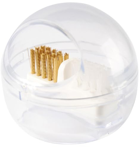 CALLARON Nail Drill Bits Brush Cleaner with Detachable Soft and Stiff Bristles Compact Nail Drill Cleaning Tool Box for Professional and Home Use