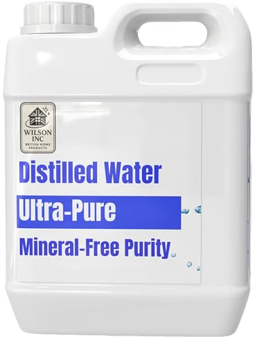 Wilson inc - Distilled Water - 500ml - Ultra-Pure Mineral-Free Water for Home, Auto & Professional Use - Distilled Water Steam-Purified Water for the Highest Clarity & Purity