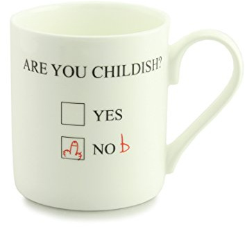 Genius Are You Childish, Fine Bone China Mug