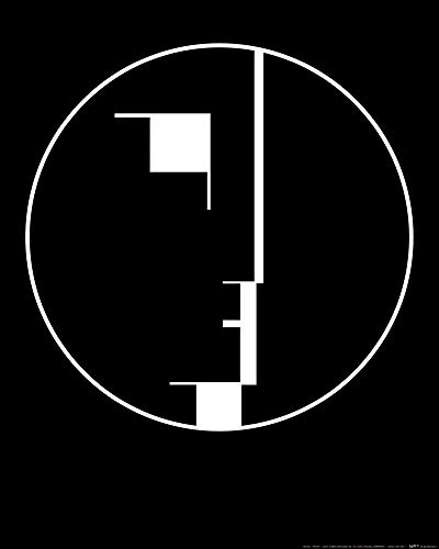 1art1 Oskar Schlemmer Poster Staatliches Bauhaus, Logo, 1922 Kunstdruck Bild 50x40 cm