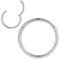 0,8mm 9mm Reifen Nasenringe für Männer und Frauen Nasenring Reifen Silber Septum Clicker Scharnierring 316L Chirurgenstahl Silber Körper Piercing Ohrringe für Knorpel Helix Ohrkolben Daith Rook