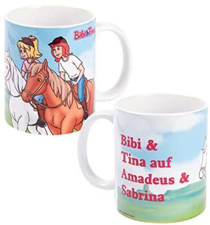United Labels Bibi & Tina Tasse 320 ml, Amadeus & Sabrina, Bunt, Kaffeebecher aus Keramik, Kaffeetasse