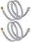 quiodok 2 Pcs Manguera Trenzada de Acero Inoxidable Flexible, Latiguillos De Fontanería, Latiguillo Para Grifo para Baño,Cocina Conectores Agua