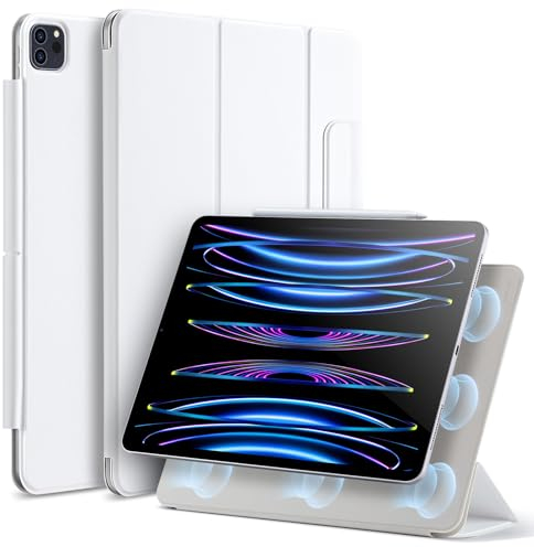 ESR für iPad Pro 11 Zoll Hülle 2022/2021/2020 (4./3./2. Generation), Starke Magnetbefestigung, Trifold Ständerhülle, Volle Pencil 2 Unterstützung, Automatisches Ruhen/Wecken, Weiß