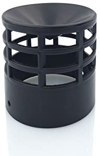 TYGERIX® Terminale Aspirazione Aria o Scarico Fumi Caldaia a Condensazione in Polipropilene Nero 80 mm | Presa d'Aria per Caldaie, Cappe e Impianti | Bocchetta di Ventilazione Antivento