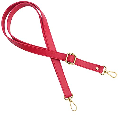 Gurt Band Schulterriemen für Damen Taschen Handtasche - Pink - Farbe Metallteile Gold - Länge verstellbar 70-128 cm - Breite 1,8 cm - Schultergurt Umhängetasche Trageriemen Riemen Umhängegurt