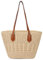 Women's Straw Shoulder Bag Large Rattan Woven Totes Summer Travel Beach Handbag Handmade Top Handle Purse, Beige