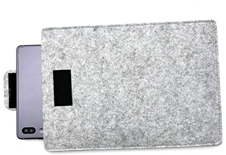 Lobwerk Hülle für Tablet Pc Notebook Laptop eBook iPad Tab Book Cover Schutz Slim Case Klettverschluss Filz Laptoptasche Ultrabook